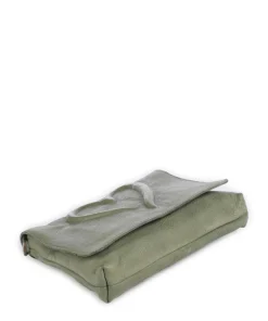 Herzweg 3 Umhängetasche genarbtes Leder grün