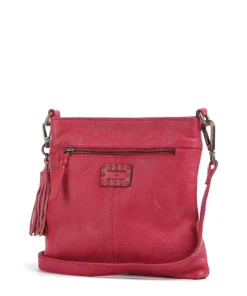 Herzweg 4 Umhängetasche genarbtes Leder pink