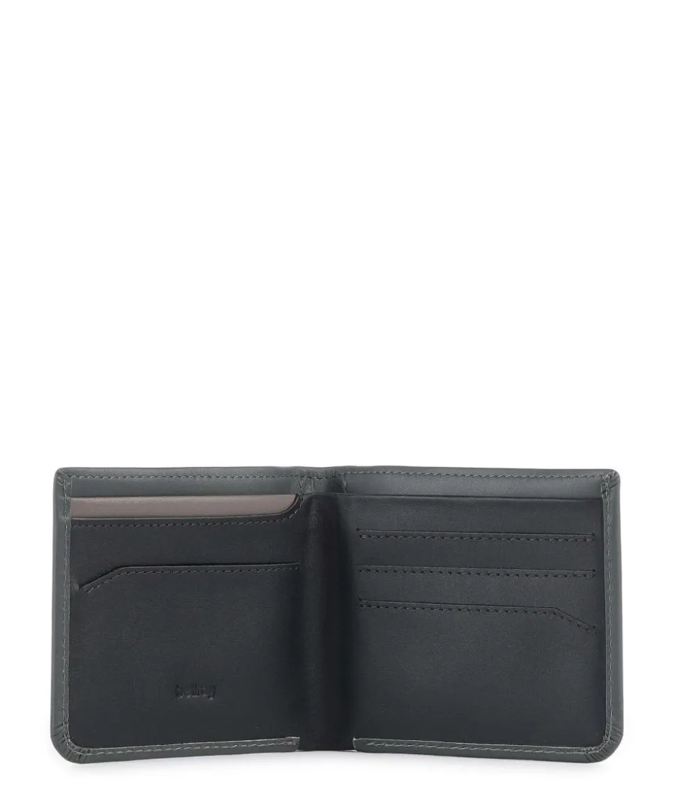 Hide & Seek RFID Geldbörse fein genarbtes Leder graugrün