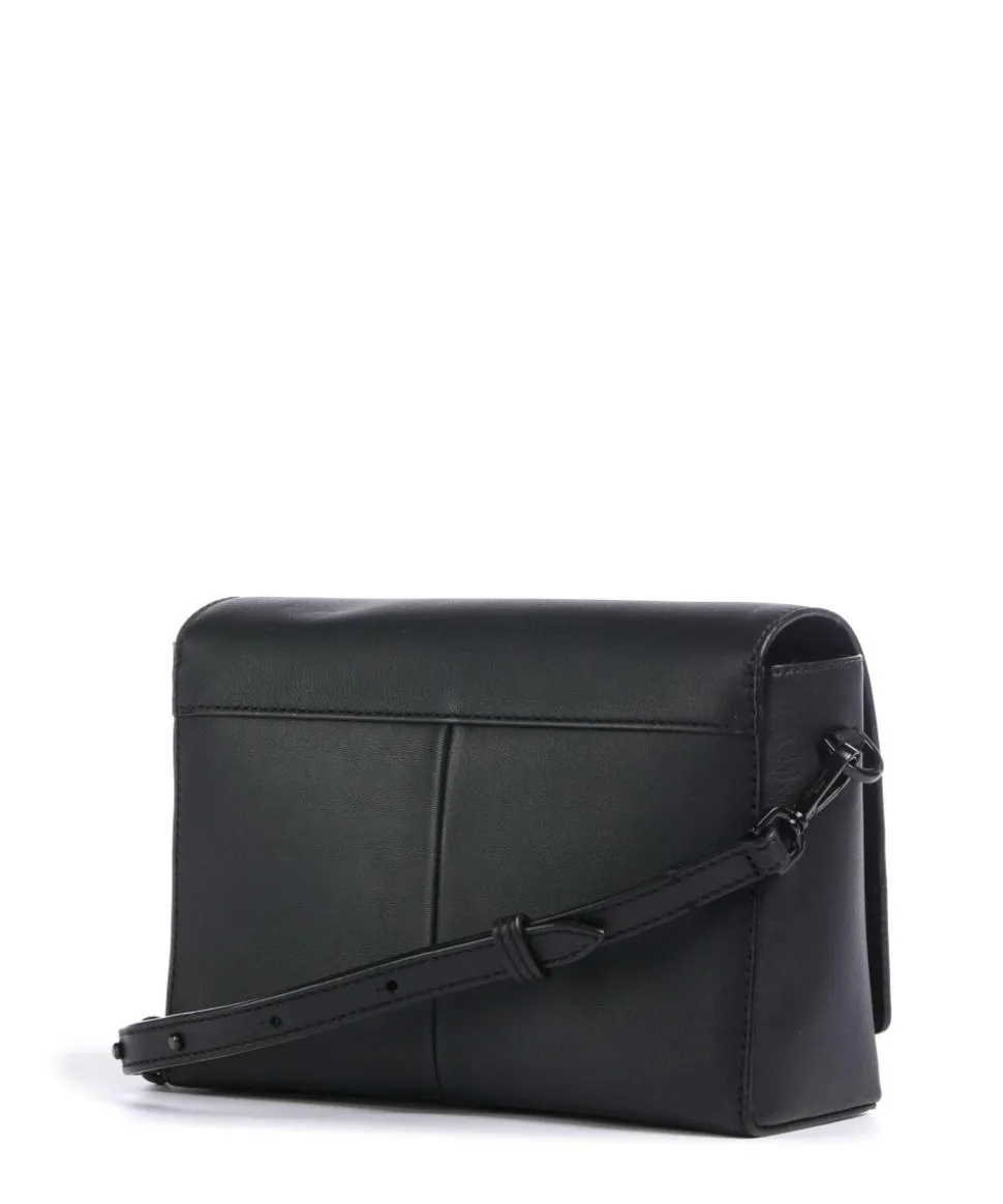 Hilla M Umhängetasche fein genarbtes Leder schwarz