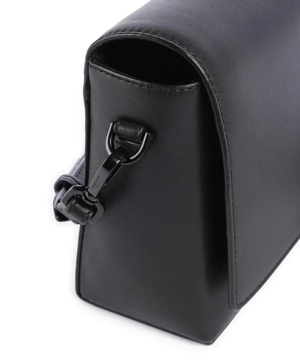 Hilla M Umhängetasche fein genarbtes Leder schwarz