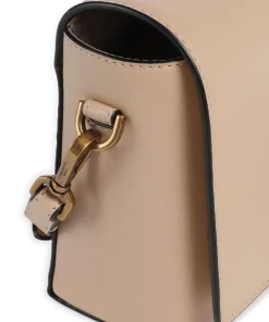 Hilla M Umhängetasche fein genarbtes Leder beige