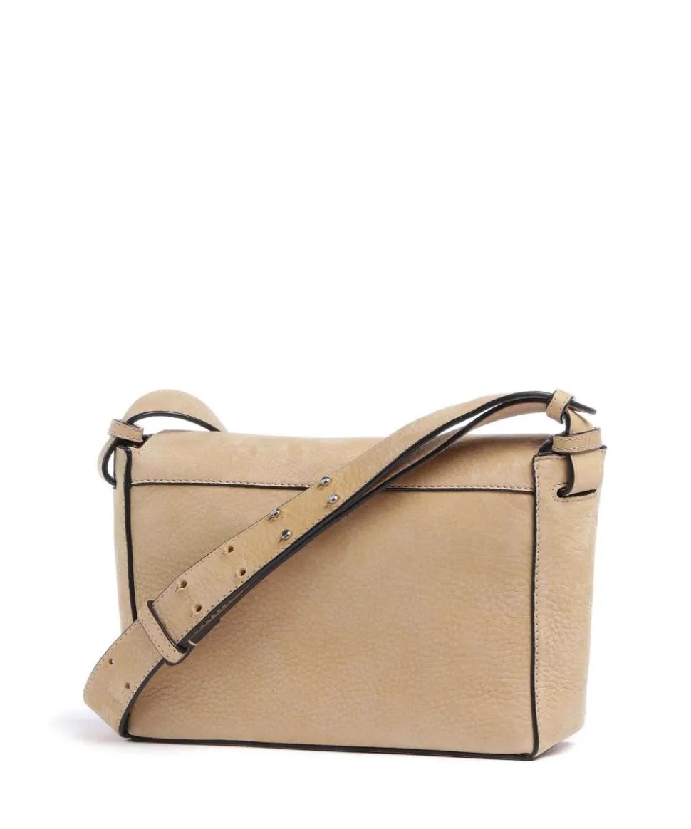 Hilla Nubuk S Umhängetasche aufgerautes Rindsleder beige