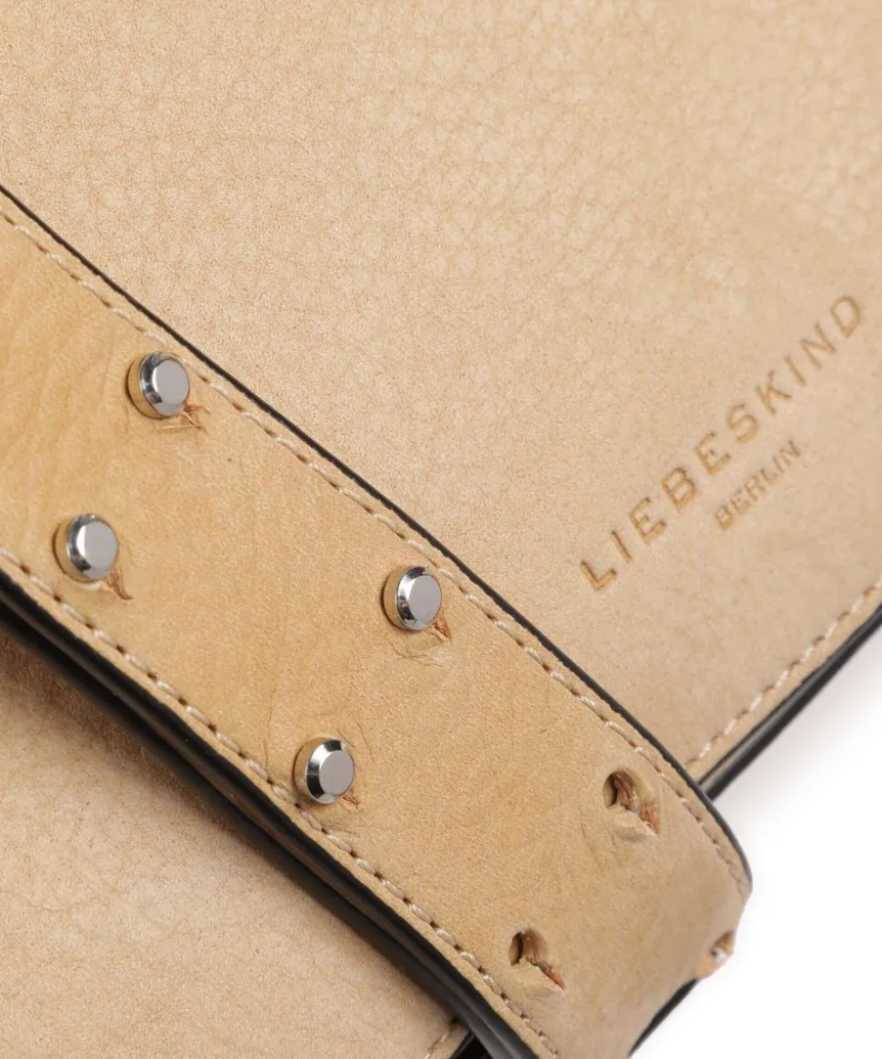 Hilla Nubuk S Umhängetasche aufgerautes Rindsleder beige