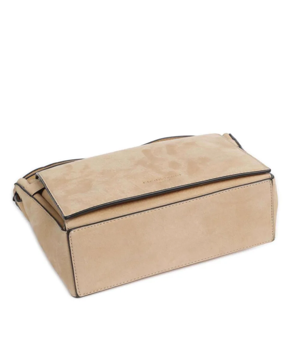 Hilla Nubuk S Umhängetasche aufgerautes Rindsleder beige