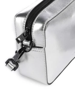 Hilla S Umhängetasche Schafsleder silber