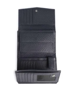 Hirsch Aida RFID Geldbörse genarbtes Leder navy