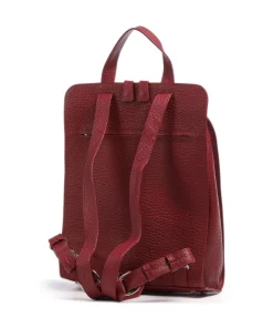 Hirsch Betty Rucksack genarbtes Leder dunkelrot
