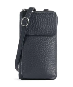 Hirsch Bonita Handytasche genarbtes Leder navy