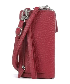 Hirsch Bonita Handytasche genarbtes Leder dunkelrot