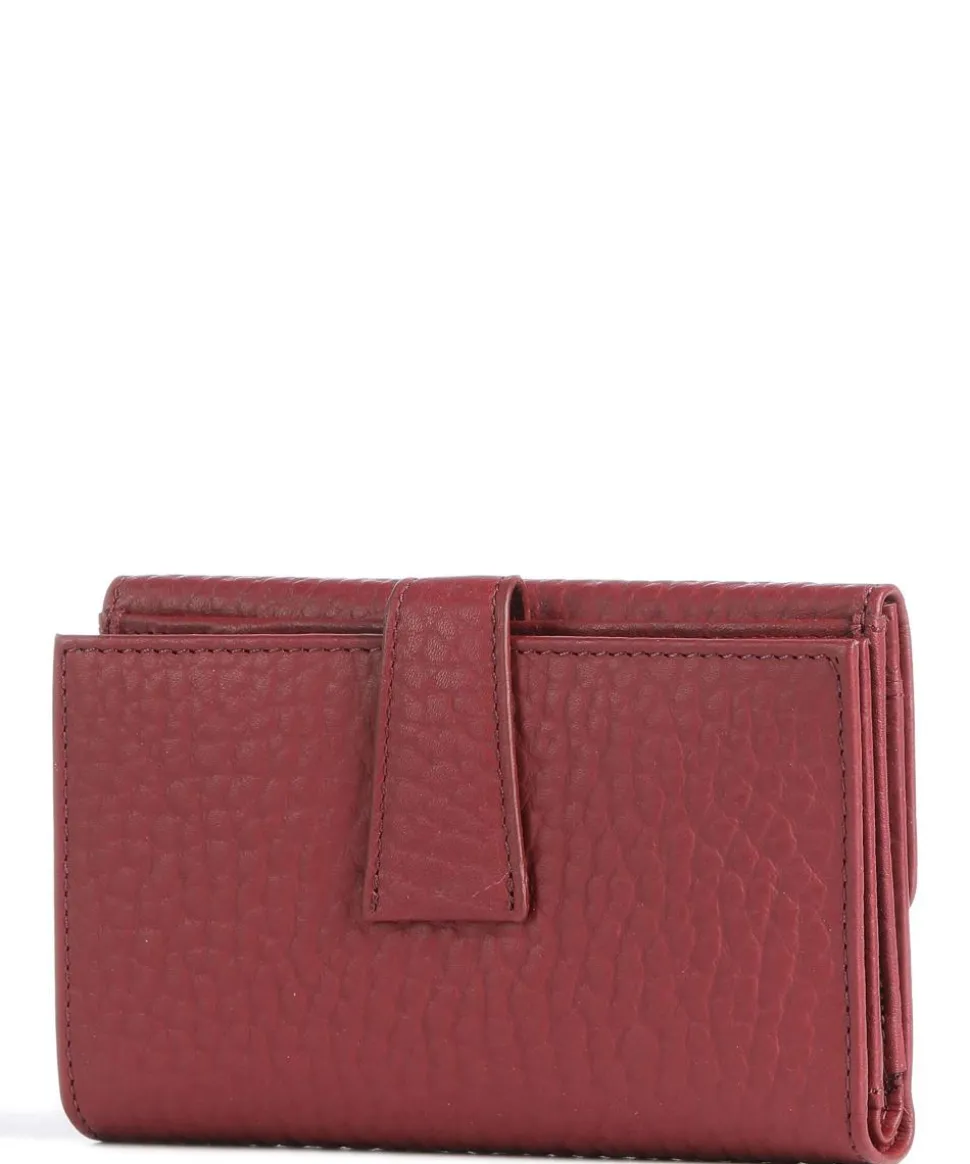 Hirsch Brenna RFID Geldbörse genarbtes Leder dunkelrot