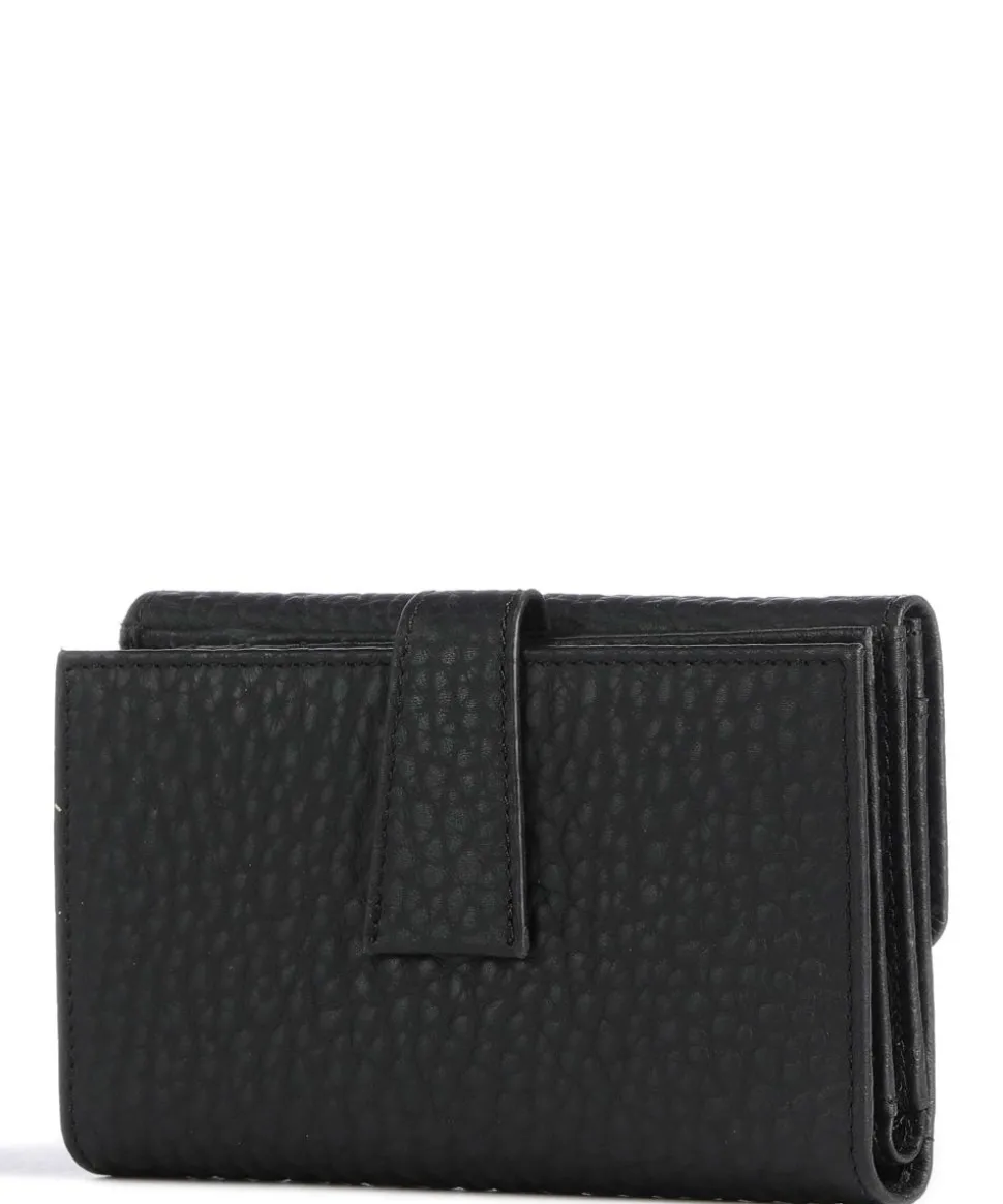 Hirsch Brenna RFID Geldbörse genarbtes Leder schwarz
