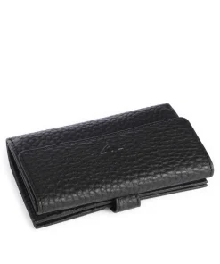 Hirsch Brenna RFID Geldbörse genarbtes Leder schwarz