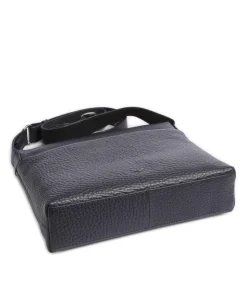 Hirsch Bristol Umhängetasche genarbtes Leder navy