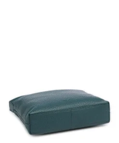 Hirsch Bristol Umhängetasche genarbtes Leder petrol