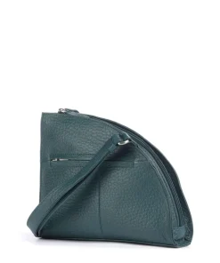 Hirsch Britney Umhängetasche genarbtes Leder petrol