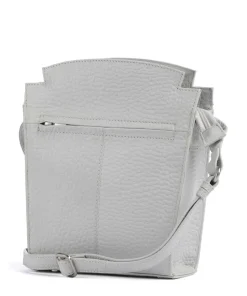 Hirsch Darlene Umhängetasche genarbtes Leder hellgrau