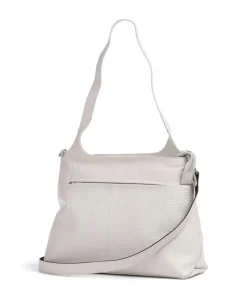 Hirsch Gisela Schultertasche genarbtes Leder creme