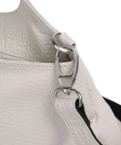 Hirsch Gisela Schultertasche genarbtes Leder creme