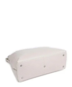 Hirsch Gisela Schultertasche genarbtes Leder creme