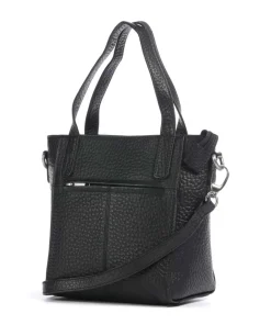 Hirsch Handtasche genarbtes Leder schwarz