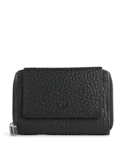 Hirsch Hilary RFID Geldbörse genarbtes Leder schwarz