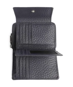 Hirsch Hilary RFID Geldbörse genarbtes Leder navy