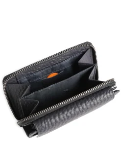 Hirsch Hilary RFID Geldbörse genarbtes Leder navy