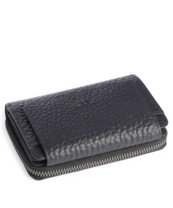 Hirsch Hilary RFID Geldbörse genarbtes Leder navy