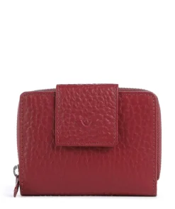 Hirsch Ida NFC Geldbörse genarbtes Rindsleder dunkelrot