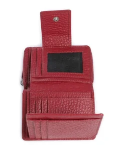 Hirsch Ida NFC Geldbörse genarbtes Rindsleder dunkelrot