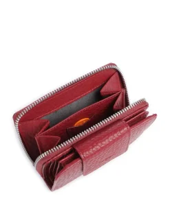 Hirsch Ida NFC Geldbörse genarbtes Rindsleder dunkelrot
