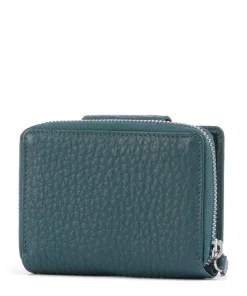 Hirsch Ida NFC Geldbörse genarbtes Rindsleder petrol