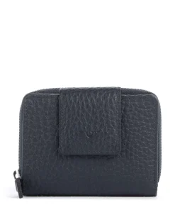 Hirsch Ida NFC Geldbörse genarbtes Rindsleder dunkelblau