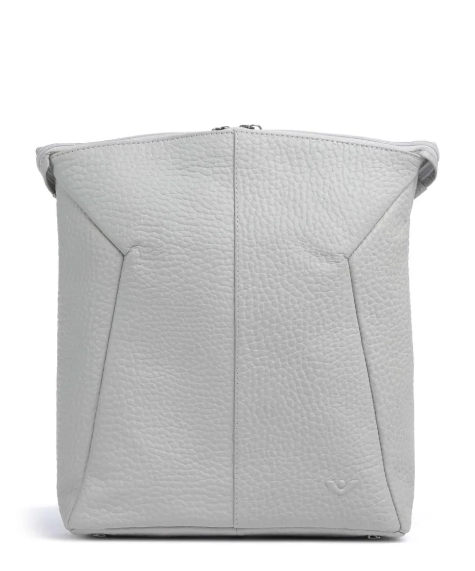 Hirsch Imma Rucksack genarbtes Leder hellgrau