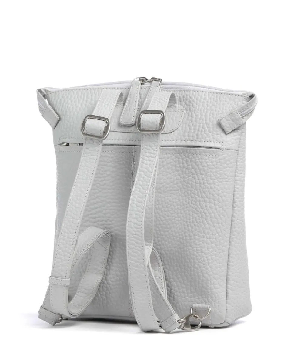 Hirsch Imma Rucksack genarbtes Leder hellgrau
