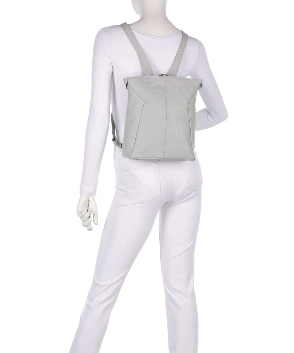 Hirsch Imma Rucksack genarbtes Leder hellgrau