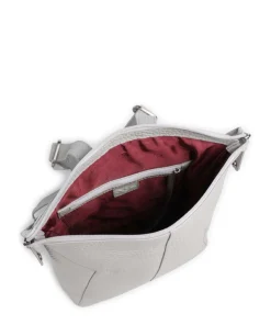 Hirsch Imma Rucksack genarbtes Leder hellgrau