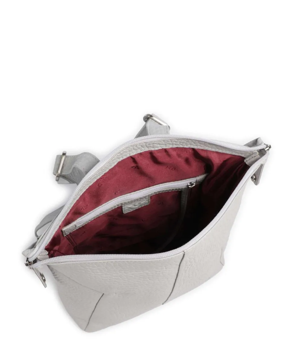 Hirsch Imma Rucksack genarbtes Leder hellgrau