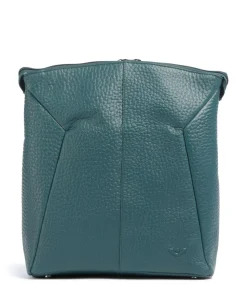 Hirsch Imma Rucksack genarbtes Leder petrol