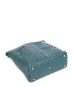 Hirsch Imma Rucksack genarbtes Leder petrol