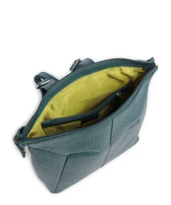 Hirsch Imma Rucksack genarbtes Leder petrol