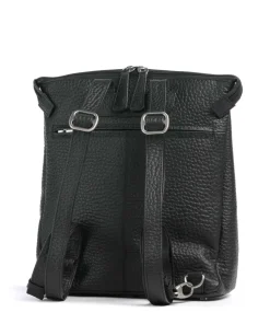 Hirsch Imma Rucksack genarbtes Leder schwarz