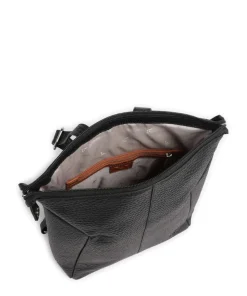 Hirsch Imma Rucksack genarbtes Leder schwarz