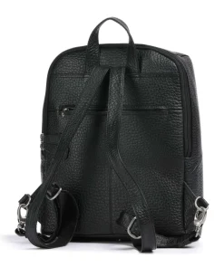 Hirsch Karin Rucksack genarbtes Leder schwarz
