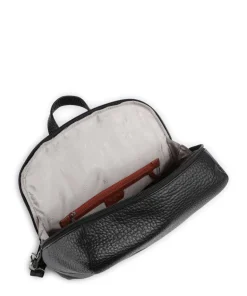 Hirsch Karin Rucksack genarbtes Leder schwarz