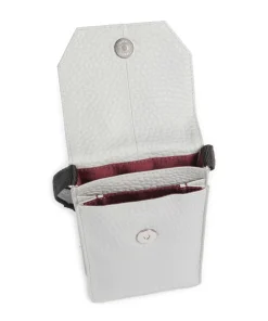 Hirsch Magda Handytasche genarbtes Leder hellgrau