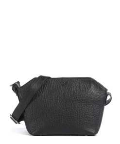 Hirsch Orania Umhängetasche genarbtes Leder schwarz