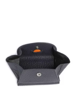 Hirsch Tori RFID Geldbörse genarbtes Rindsleder dunkelblau