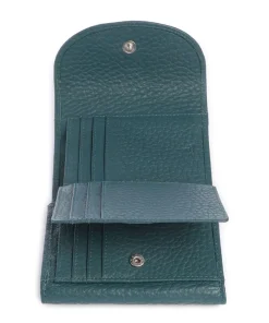 Hirsch Tori RFID Geldbörse genarbtes Rindsleder petrol